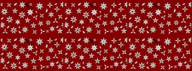 El çizimi. Çiçekli, yapraklı, çiçek desenli eskiz. Raster illüstrasyonu.