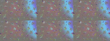 Gri renkli etnik çiçekli zarif eskiz deseni. Raster Çiçek İllüstrasyon Şirin Tekstil.