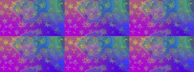 Küçük bir çiçekte eskiz deseni. Güzel kumaş deseni. Hoş bir çiçek geçmişi var. Raster illüstrasyonu.