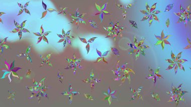 Gri renkli çiçekler. Kumaş desenli papatya çiçekleri ayrıntıları.