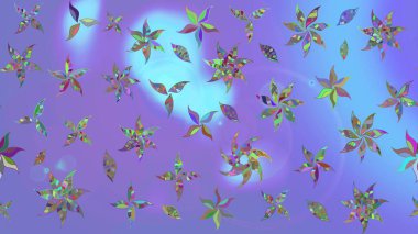 Raster illüstrasyonu. Çizim çiçek deseni duvar kâğıdı olarak kullanılabilir. Mor renkte çiçekler.