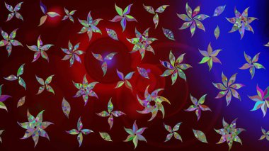 Raster Floral Illustration, Asyalı tekstil. Kahverengi renkli etnik çiçeklerle zarif bir eskiz deseni..