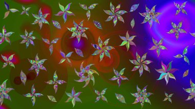 Çiçek arkaplanlı soyut zarafet eskiz deseni. Raster Güzel kumaş deseni.