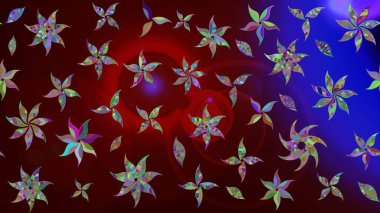 Suluboya çizimi. Çiçekli eskiz deseni. Kahverengi renkli çiçekler. El çizimi.