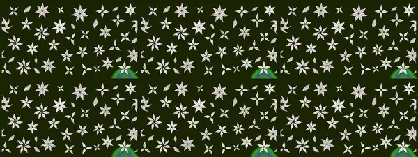 Vadinin gri renkli çiçekleri. Çiçeksel çizim kalıbının çizimi.