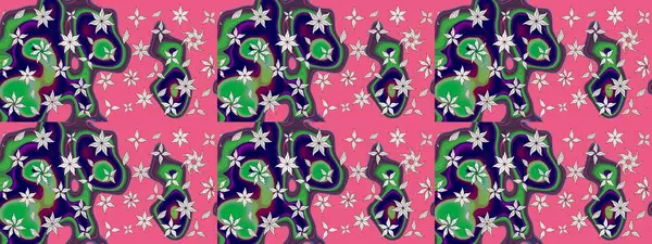 Çiçekli karalama şeklinde Raster çiçek deseni. Yumuşak, bahar çiçekli arka plan. Pembe renkte çiçekler.