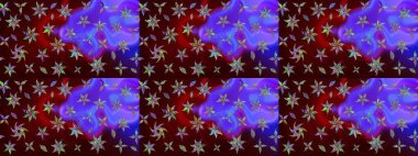 Kabile sanatı boho baskısı, klasik çiçek arkaplanı. Soyut etnik raster çizim kalıbı. Arkaplan dokusu, duvar kağıdı, kahverengi renkli çiçek teması.