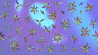 Raster illüstrasyonu. Çizim çiçek deseni duvar kâğıdı olarak kullanılabilir. Mor renkte çiçekler.