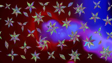 Kahverengi renkte güzel çiçekler, suluboya desenli, duvar kağıdı, kart ya da kumaş için fayanslı eskizler. Raster..