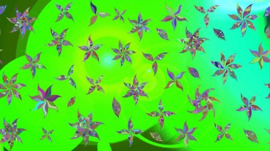 Küçük çiçekteki sevimli çiçek deseni. Yumuşak, yeşil renkli yaz çiçekleri. Raster deseni. Raster illüstrasyonu.