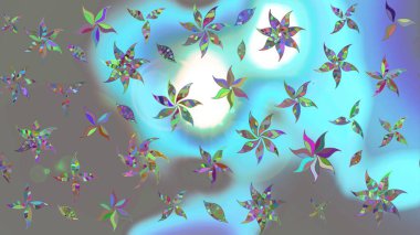 Mavi renkli çiçekler. Yumuşak, bahar çiçekli arka plan. Raster çiçek desenli ve çiçekli..