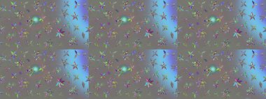 Raster Illustrasyon 'daki Çiçek Deseni' nin son moda çizimi. Renkli Yaz Temalı eskiz kalıbı. Güzel kumaş deseni. Düz Çiçek Elementleri Tasarımı.