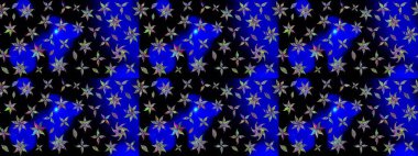 Raster illüstrasyonu. Çizim çiçek deseni duvar kâğıdı olarak kullanılabilir. Siyah renkte çiçekler.