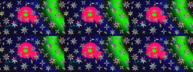 Raster suluboya çiçek deseni, narin çiçekler, gri çiçekler, tebrik kartı şablonu. Raster Güzel kumaş deseni.