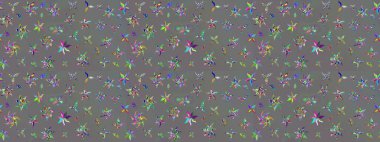 Zarif, parlak ve gri çiçek desenli tasarım. Raster. Sabıka baskıları, bebek kıyafetleri, duvar kâğıtları, paket kutuları vb..