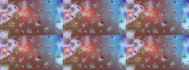 Parlak renkli çiçekleri ve kahverengi renkli yaprakları olan harika bir çiçek deseni. Modern çiçek arkaplanı. Halk tarzı. Moda baskıları için zarif bir şablon.