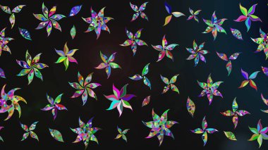 Gömlek baskısı için çiçek boyası. Çiçek desenli eskiz. Gri renkli çiçekler.