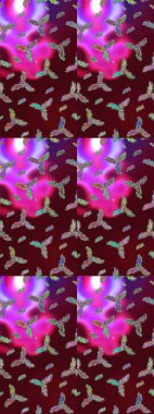 Raster resim. Snowflakes desen. Raster kar taneleri arka plan. Kar tanesi renkli desen. Renk arka plan üzerinde izole soyut kar taneleri ile düz tasarım.