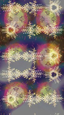 Renkli grunge soyut arka planda Cologray, bej ve nötr çiçeklerle gelişir. Nakış desenli çiçek deseni. İzler, kumaş, duvar kağıtları, tekstil için raster dokusu.