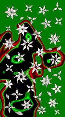 Üst manzara, yumuşak yeşil renk tarzı. Çiçek kompozisyonu, el boyası, hassas şablon. Sevgililer günü ve tebrik kartı konsepti için şık bir davetiye. Manzaralı çiçek deseni.