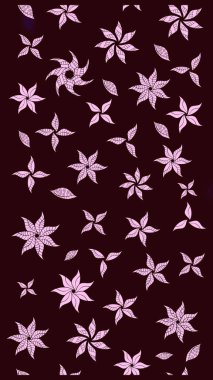 Küçük renkli çiçekler. Küçük çiçekte güzel bir desen. Motley illüstrasyonu. Kahverengi çiçekli bahar çiçekleri. Moda baskıları için zarif bir şablon.