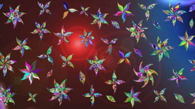 Suluboya çiçekli çiçek deseni. Kahverengi renkli güzel bir tekstil. Raster illüstrasyonu.