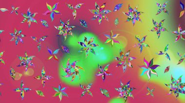 Güzel kumaş deseni. Raster illüstrasyonu. Bahar çiçekli güzel bir çiçek deseni..