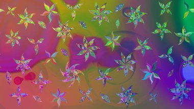 Pembe renklerde. Raster illüstrasyonu. Pembe renkte pembe papatya deseni.