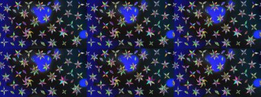 Desen, çizim, çiçek sınırı. Güzel, parlak, pürüzsüz kumaş, tuval. Raster illüstrasyonu. Eski moda arka plan. Çiçek çelengi. Kıvırcık, parlak örgü.