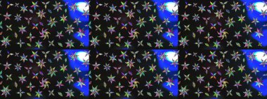 Çiçek ve yapraklı karalama şeklinde Raster çiçek deseni. Gri renklerde bahar çiçekleri. Raster illüstrasyonu.