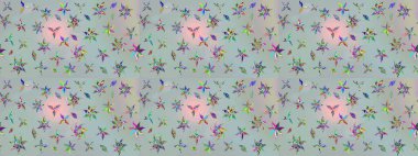 Küçük gri çiçeklerle oldukça eski bir besin torbası deseni. Tekstil, kumaş, kapaklar, duvar kağıtları, baskı, paket, koleksiyon defteri, örgü, dekupaj için çiçek arkaplanı..