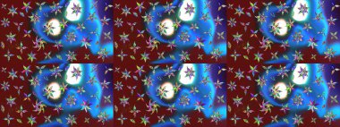 Raster illüstrasyonu. Küçük çaplı çiçeklerdeki basit şirin desenler. Tekstil veya kitap kapakları, imalat, duvar kağıtları, baskı, hediye paketi ve yapıştırma kitabı için çiçek eskiz geçmişi.