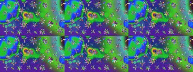 Moda baskısı. Ton halinde. Dekorasyon ve tasarım için güzel bir desen. Çiçeğin suluboya çizimlerinin mükemmel deseni. Suluboya desenli çiçek deseni.