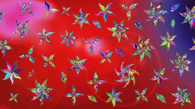 Güzel eskiz şekli. Düz Çiçek Elementleri Tasarımı. Raster çiçekli arka plan. Yazdır. Güzel kumaş deseni. Renkli Yaz Teması çizim şablonu.