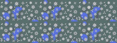 Çiçekli çiçek deseni, suluboya. Raster deseni. Süslü kumaş deseni.