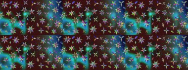 Raster düz çiçek çizim deseni. Hediye ambalaj kağıdı, tebrik kartları, posterler ve pankart tasarımı. Kahverengi renkte çiçekler.