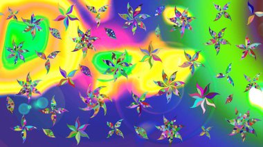 Süslü kumaş deseni. Çiçekli çiçek deseni, suluboya. Raster deseni.