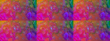 Çiçekler suluboya eskiz deseni. Raster Stili kumaş deseni.