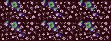 Kahverengi renkli çiçekler. Raster düz çiçek çizim deseni. Tasarım hediye paketi, tebrik kartları, posterler ve afiş tasarımı.