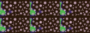 Suluboya etkisi. Organik elementler. Raster deseni. Botanik çizim deseni.