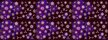 Düz Çiçek Elementleri Tasarımı. Raster illüstrasyonundaki çiçek desenli çizim. Süslü kumaş deseni. Renkli Bahar Teması çizim şablonu.