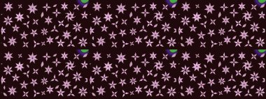 Renkli Bahar Teması eskiz kalıbı. Çiçekli eskiz arkaplanı. Düz Çiçek Elementleri Tasarımı. Çocuk stili.