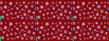 Düz Çiçek Elementleri Tasarımı. Yazdır. Güzel eskiz şekli. Renkli Yaz Temalı eskiz kalıbı. Güzel kumaş deseni. Raster çiçekli arka plan.