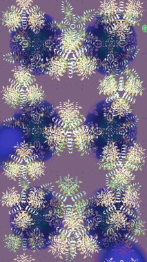 Raster kar taneleri deseni. Renkli arka planda güzel kar taneleri. Raster illüstrasyonu.