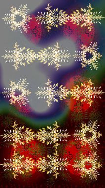 Raster Noel soyut renkli arka plan ve tatlı kar tanesi. Farklı kar taneleri toplayıcısı, farklı renklerde kış elementleri..