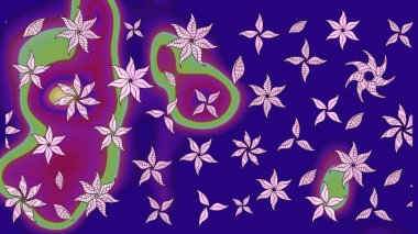 Raster illüstrasyonu. Raster. Kumaş, tekstil, duvar kağıdı baskısı için. Eskiz geçmişi. Eski usul. Tomurcukları çiçekli sevimli çiçek deseni..