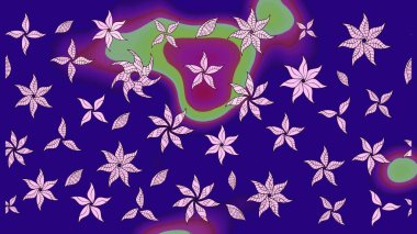 El çizimi çiçek çizimi deseni (fayans). Tekstil için suluboya eskiz deseni. Şirin çiçekli, desenli, mavi renkli çizim deseni.