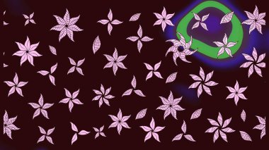 Sevimli çiçek raster deseni. Renkli Yaz Temalı eskiz kalıbı. Modaya uygun kumaş deseni. Düz Çiçek Elementleri Tasarımı.