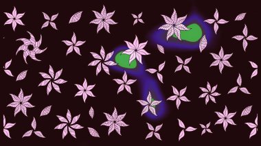 Çiçek deseni. Raster illüstrasyonu. Şatafatlı bahar bahçesi dokusu. Çiçek çizimi arkaplanı.