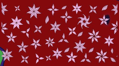 Kibarca, kırmızı renkte bahar çiçekleri. Çiçekli yumuşak bir eskiz şekli. Raster çiçekleri klasik tarzda çizilmiş. Raster illüstrasyonu.